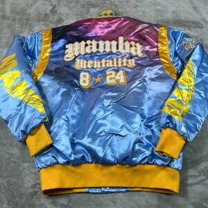 Headgear Classics Jacket Men's Medium Crenshaw Mamba Mentality Kobe Blue Satin